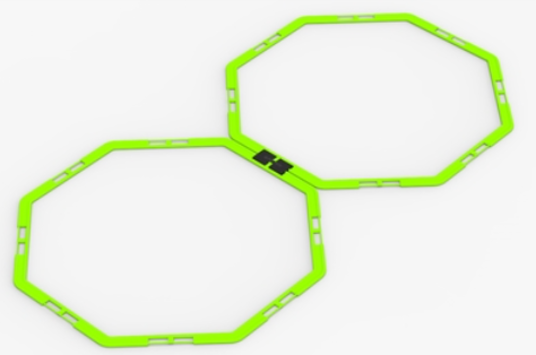 סט חישוקים בצורת משושה- 12 יח'