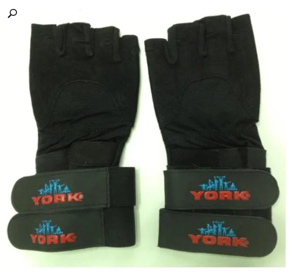 כפפות לאימון משקולות בעלות 2 רצועות מקצועיות מבית YORK